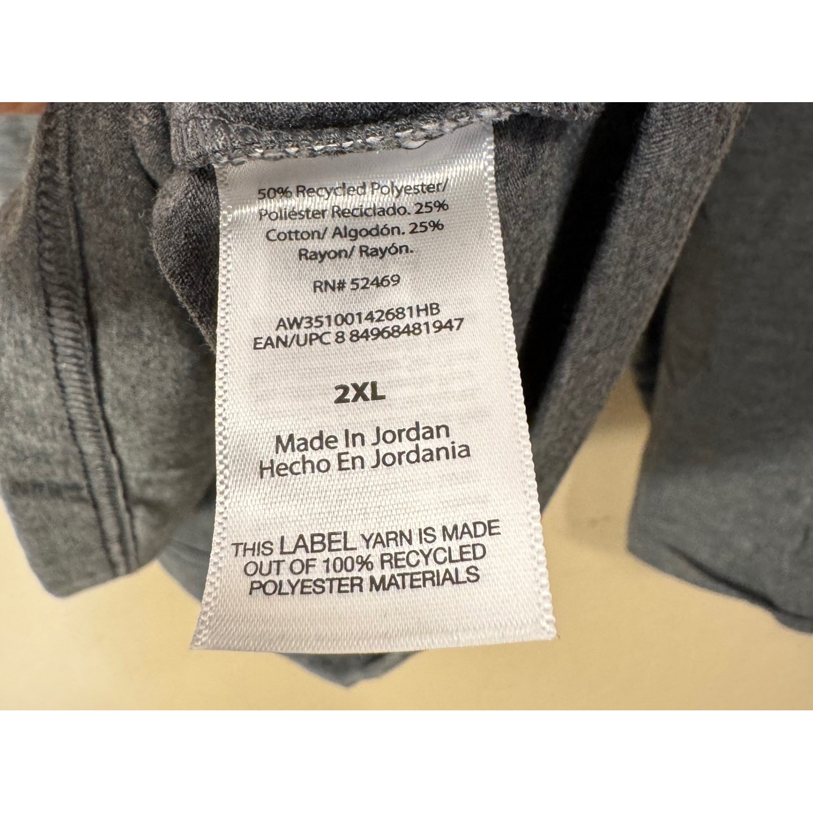 Athletic Works Shirt Men 2xl Gray Long Sleeve Crew Neck Casual T-Shirt New — image 3 of 6